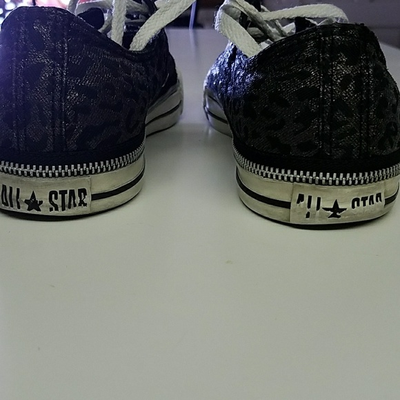 CONVERSE ALL STAR BLACK LEOPARD SPOTS - Picture 5 of 8
